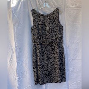 Sexy leopard print dress with ruched waistline